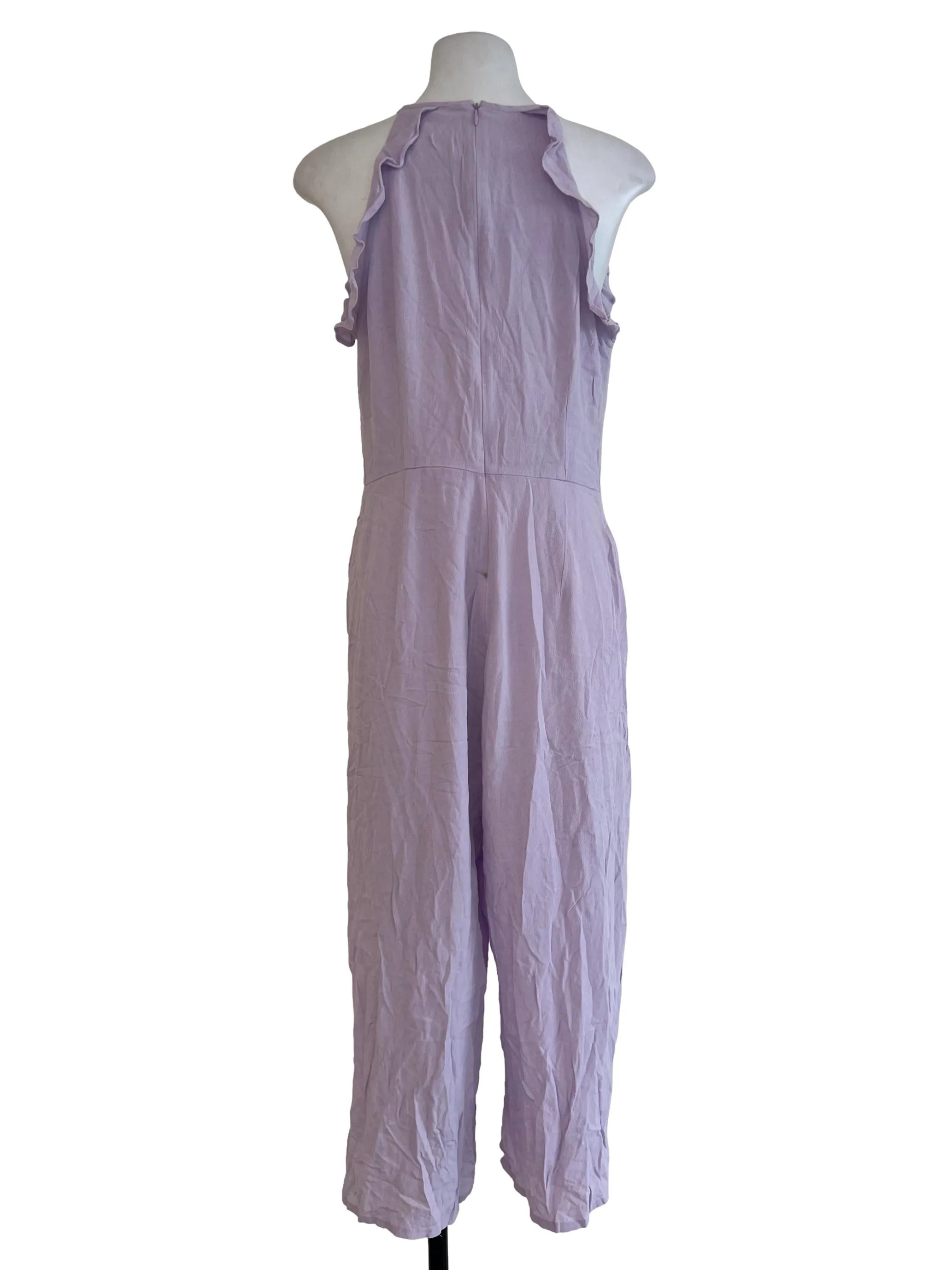 Purple Neck Strap Jumpsuits