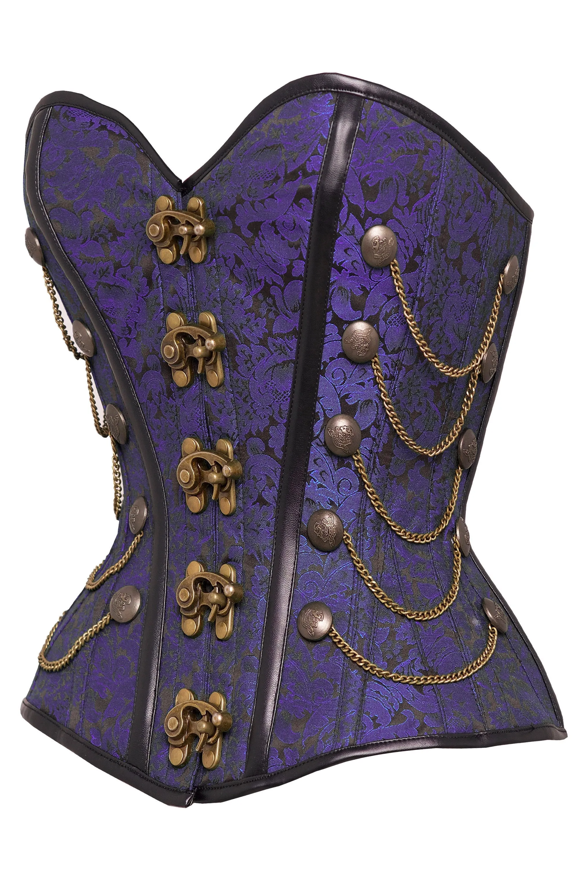 Purple Steampunk Corset With Chains