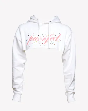 Purrfect Embellished Cropped Hoodie