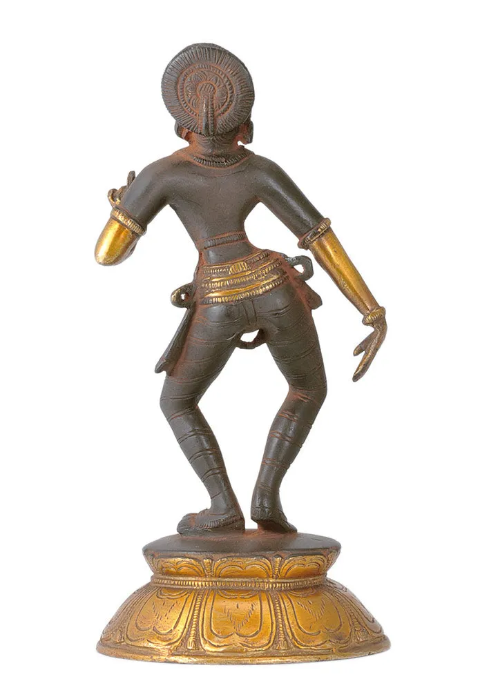 "Dancing Lady" Apsara The Nymph Antiquated Brass Statue