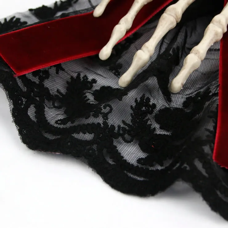 Red Bone Hand Hairpin