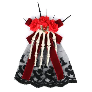 Red Bone Hand Hairpin
