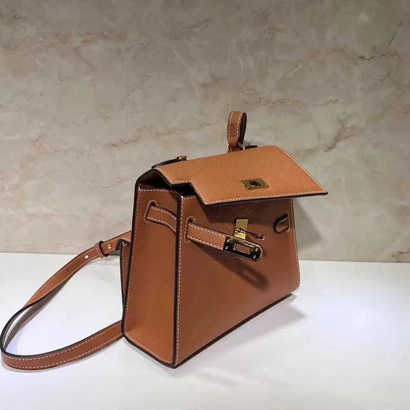 Renee Padlock Leather Satchel
