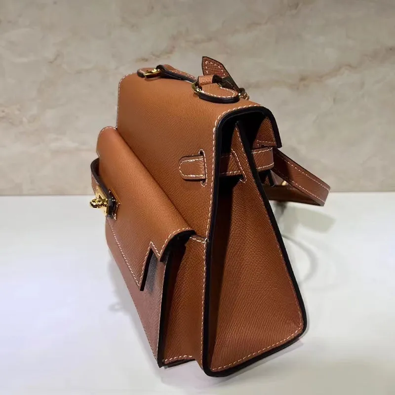 Renee Padlock Leather Satchel
