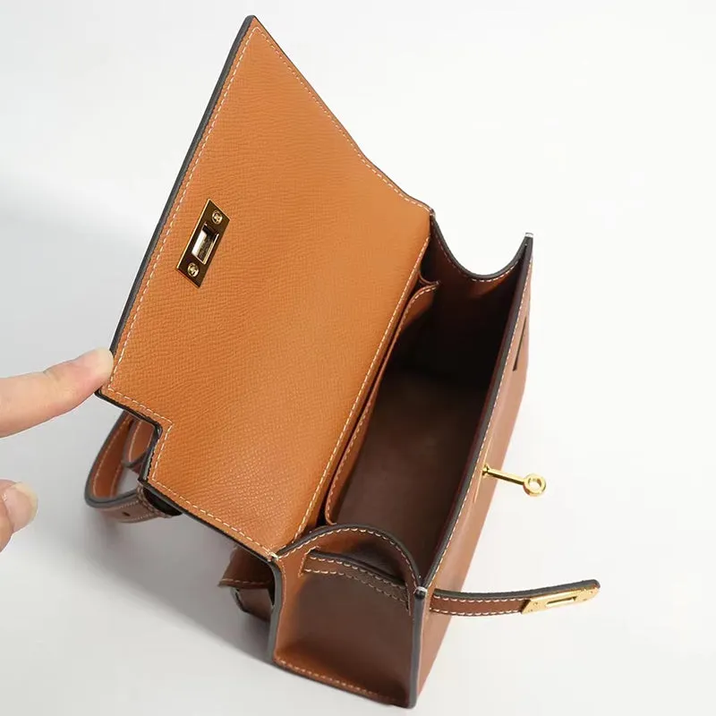 Renee Padlock Leather Satchel