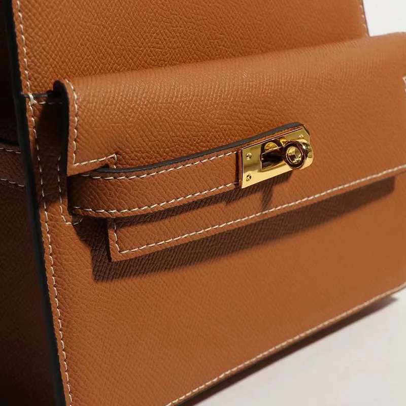Renee Padlock Leather Satchel