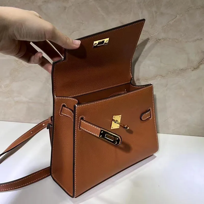 Renee Padlock Leather Satchel