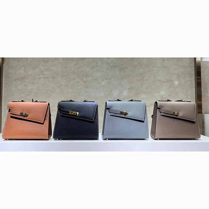 Renee Padlock Leather Satchel