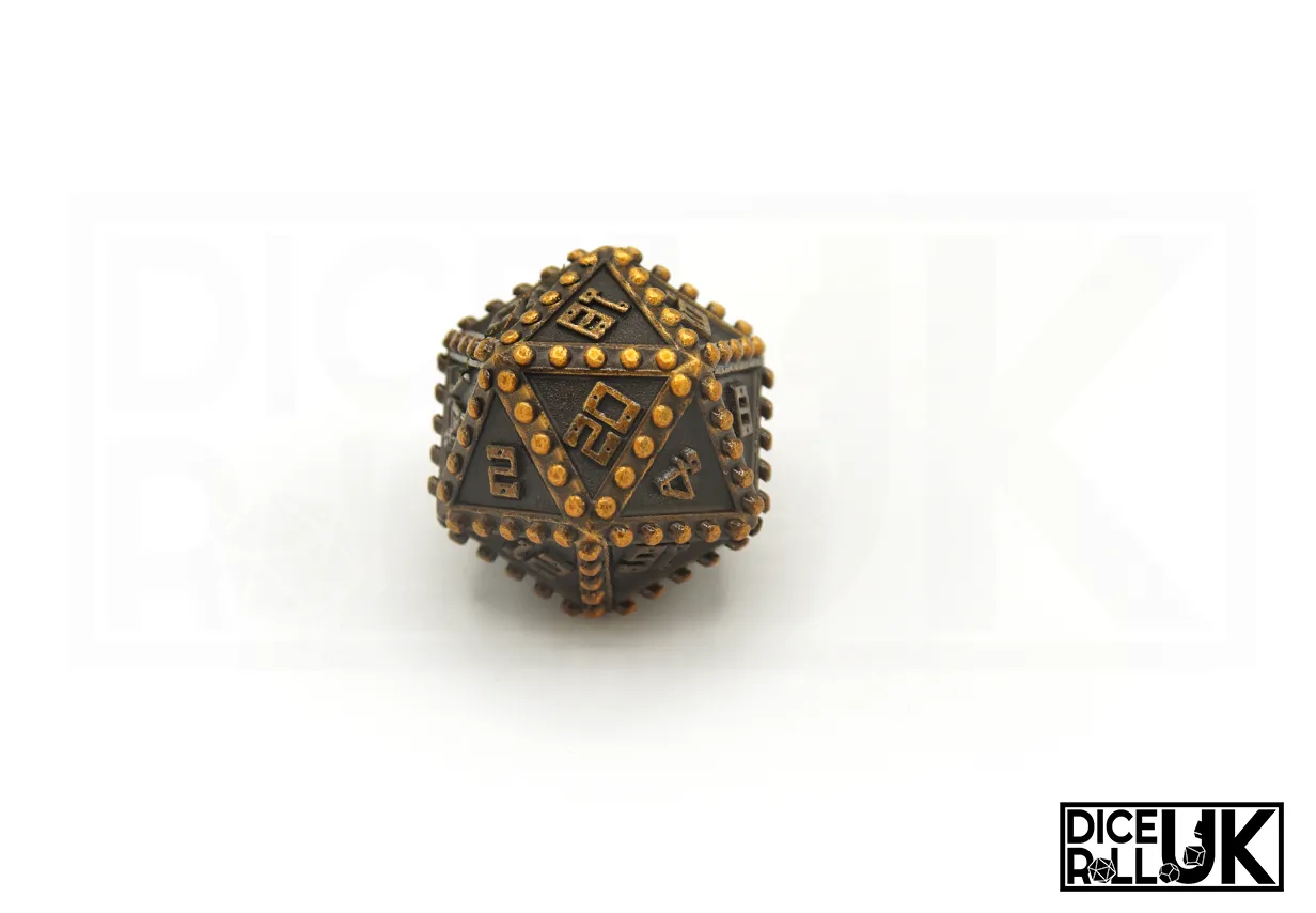 Rivets Metal Dice - Gold