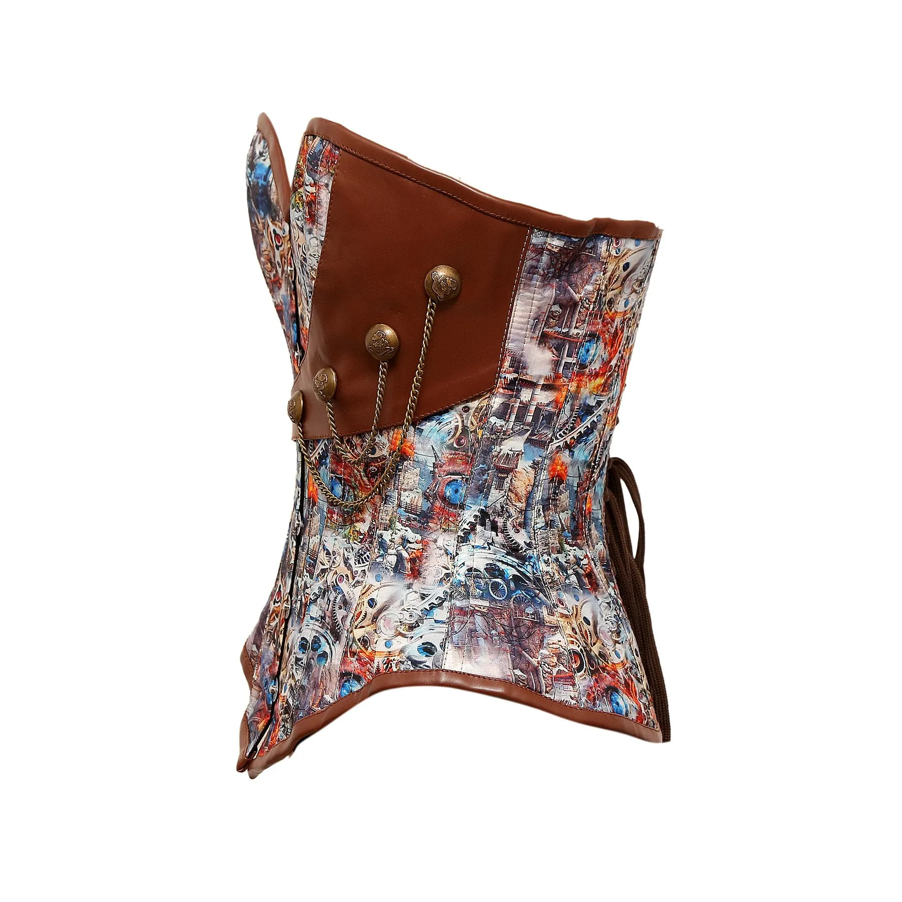 Rues Steampunk Steel Boned Overbust Corset
