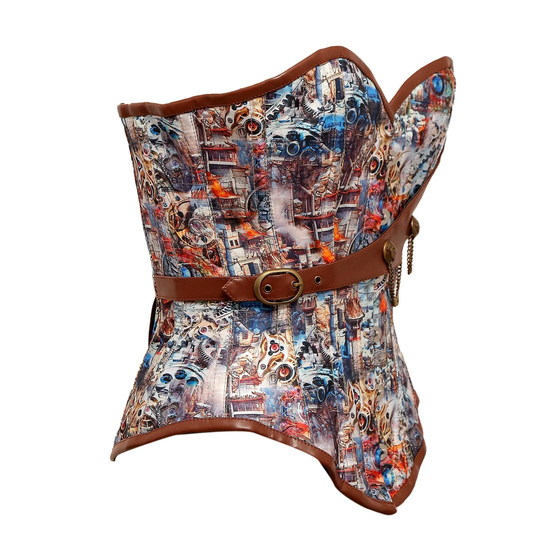 Rues Steampunk Steel Boned Overbust Corset