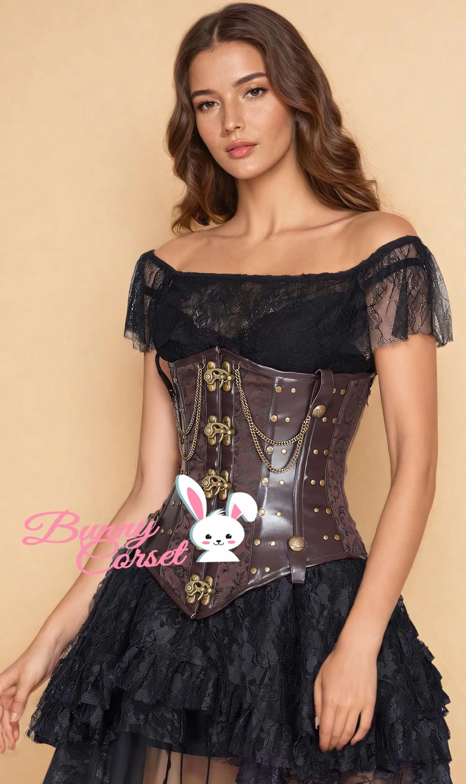 Sallai Custom Made Steampunk Brocade Corset