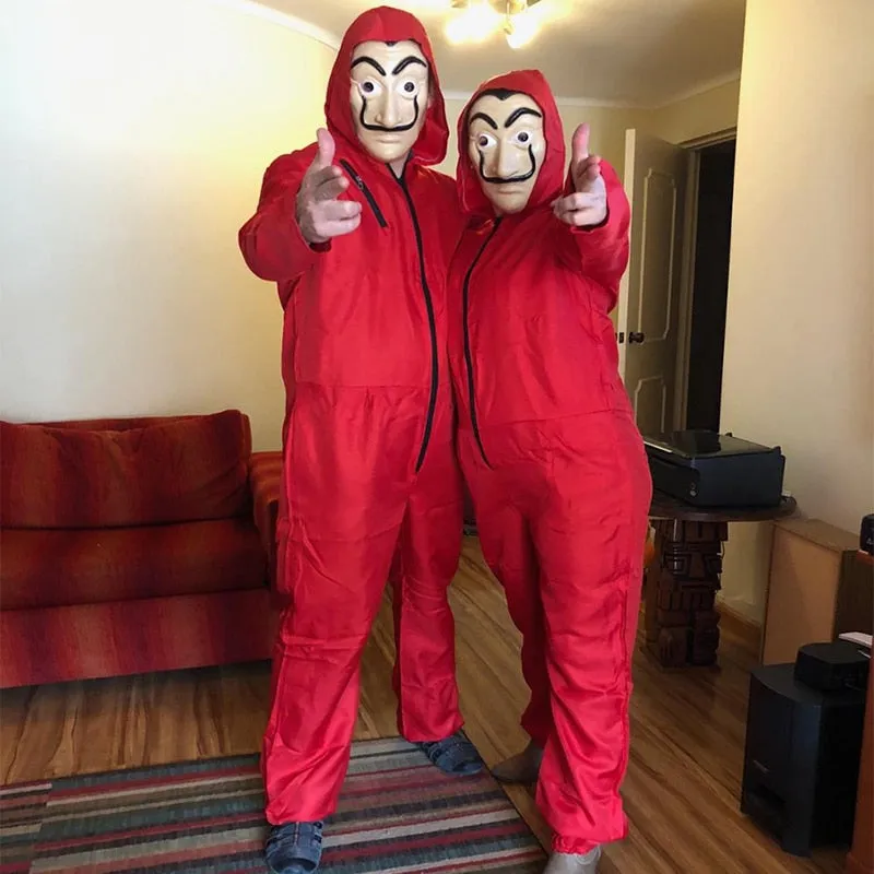 Salvador Dali La Casa De Papel Costume & Face Mask Cosplay The House of Paper Role Playing Party Adult Cosplay Money Heist S-XXL