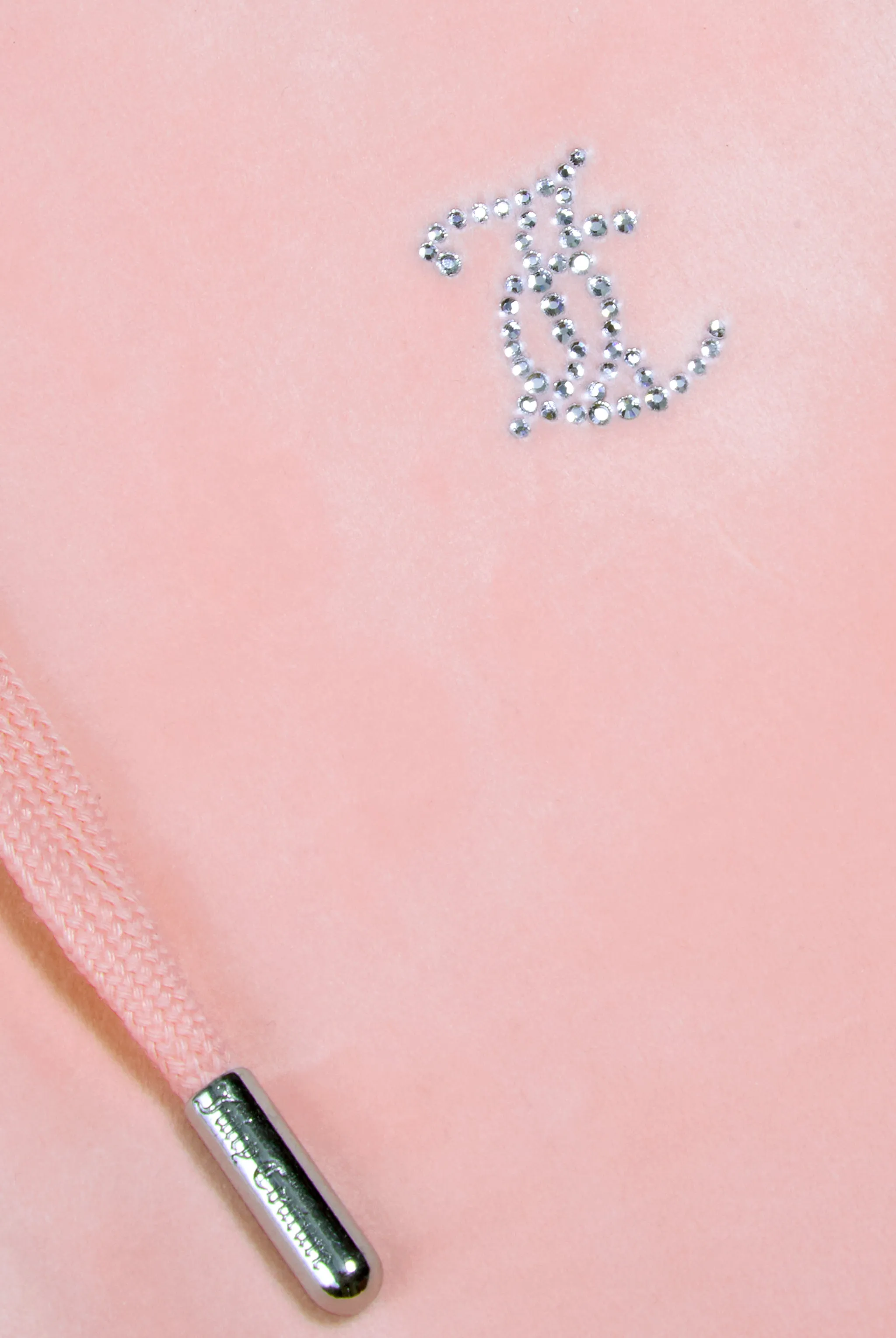 'SCORPIO' JUICY PINK DIAMANTÉ VELOUR ZIP-THROUGH HOODIE