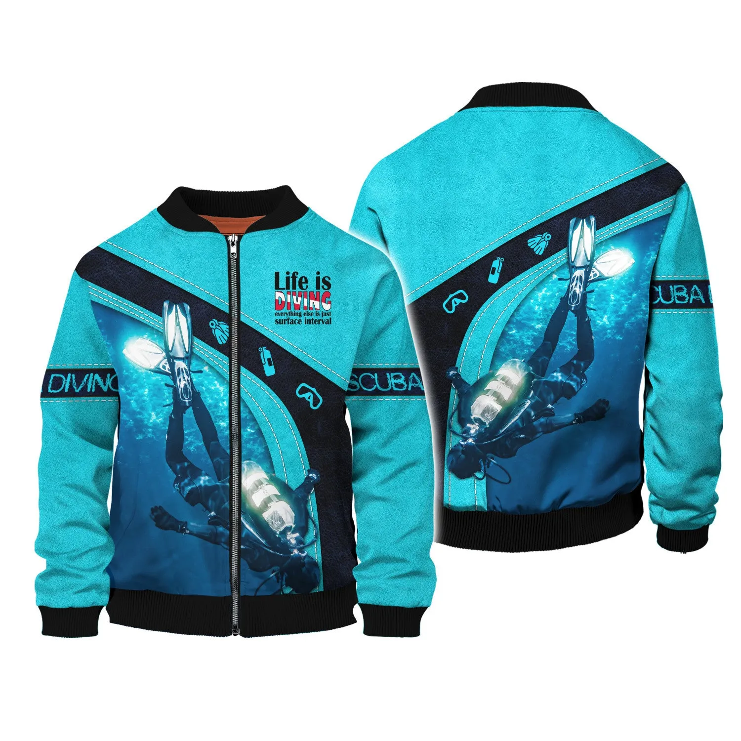 Scuba Diving 3D All Over Printed 3D Hoodie Tshirt