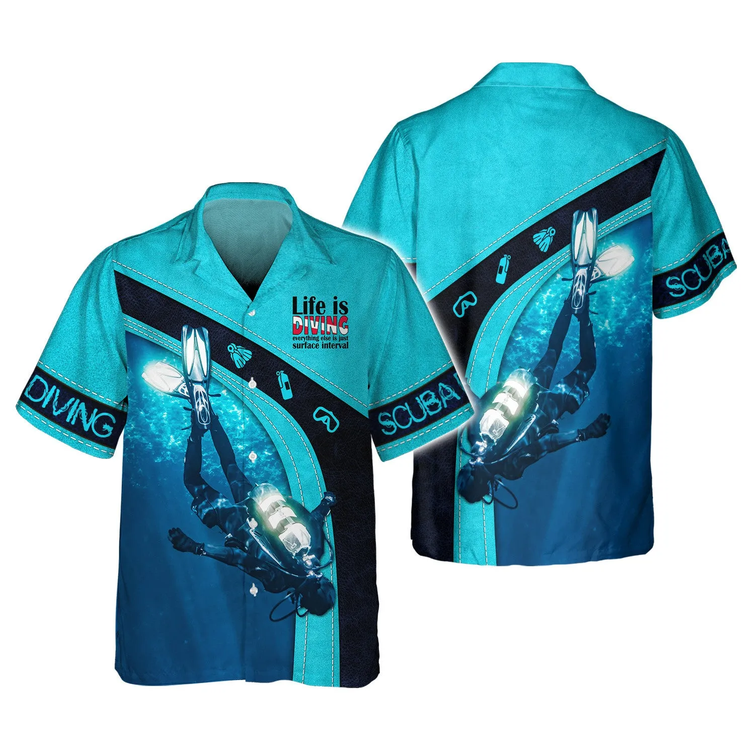 Scuba Diving 3D All Over Printed 3D Hoodie Tshirt