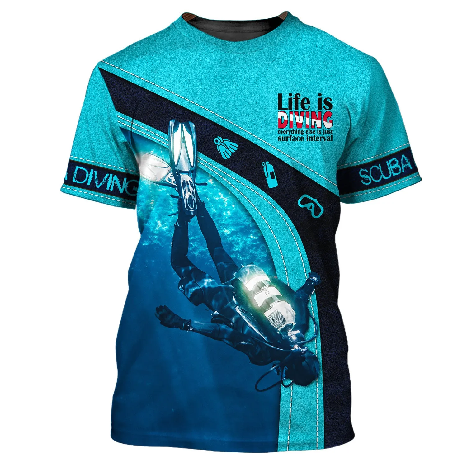 Scuba Diving 3D All Over Printed 3D Hoodie Tshirt