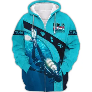 Scuba Diving 3D All Over Printed 3D Hoodie Tshirt