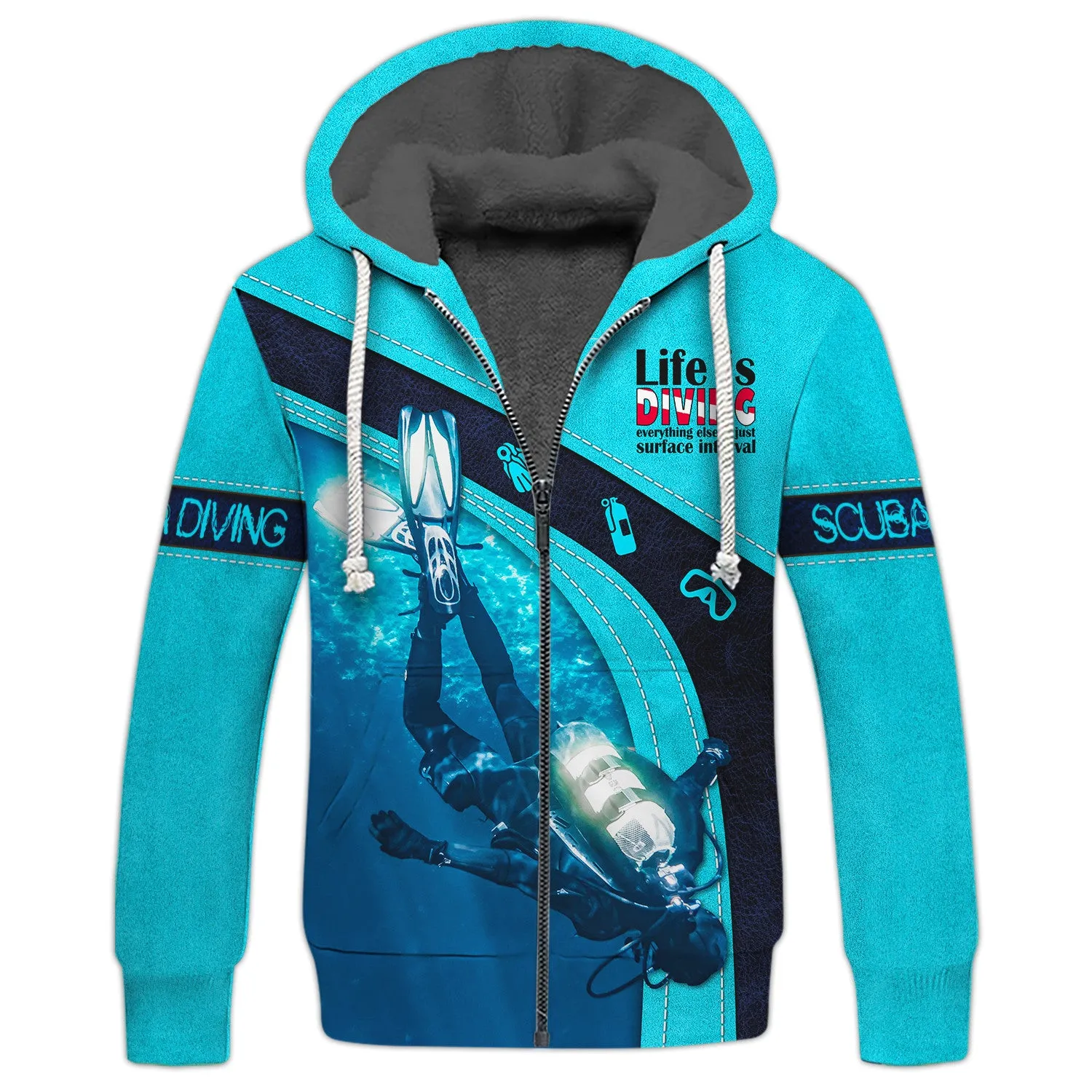 Scuba Diving 3D All Over Printed 3D Hoodie Tshirt