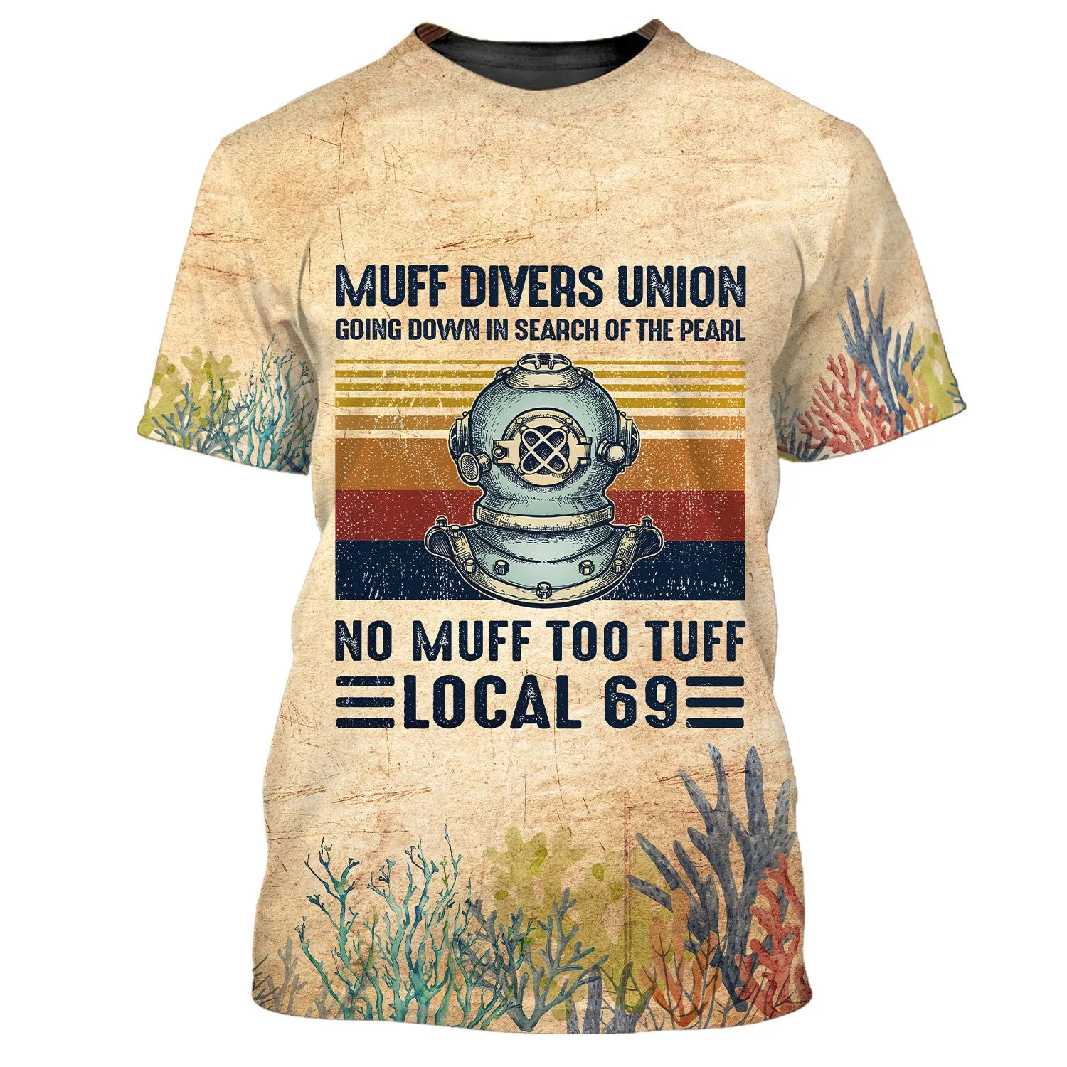 Scuba Muff Divers Union 3D All Over Printed Tshirt Dive