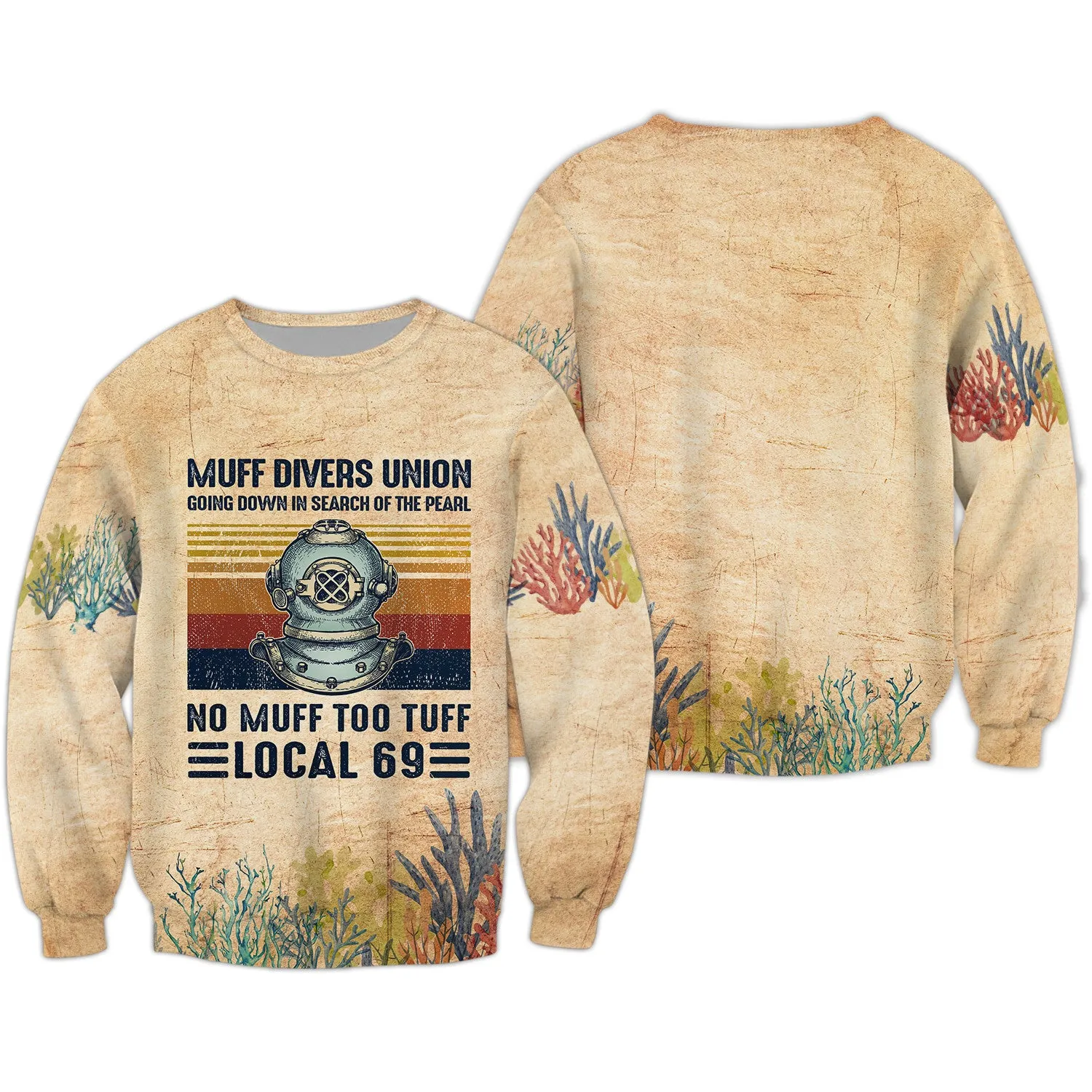 Scuba Muff Divers Union 3D All Over Printed Tshirt Dive