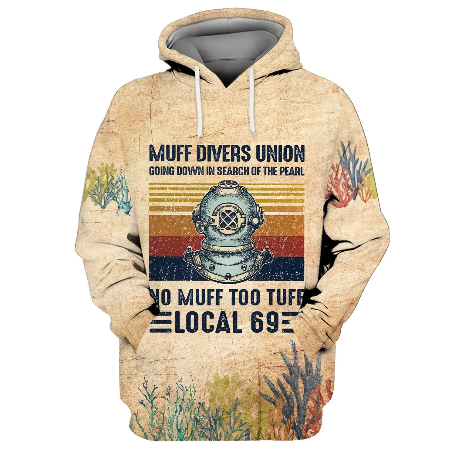 Scuba Muff Divers Union 3D All Over Printed Tshirt Dive