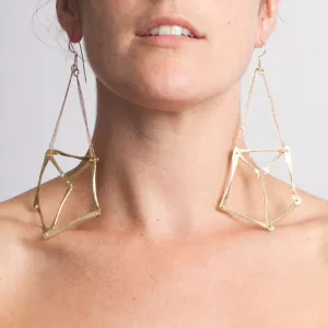 Seagrass Inspired Gladiator Pentagon Earrings