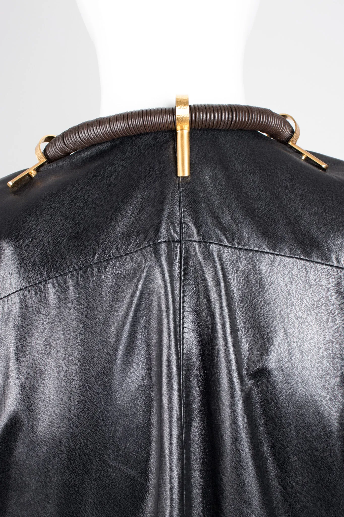 Shell Embellished Leather Jacket