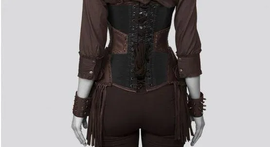 Shoudran Brown Steampunk Overbust Corset
