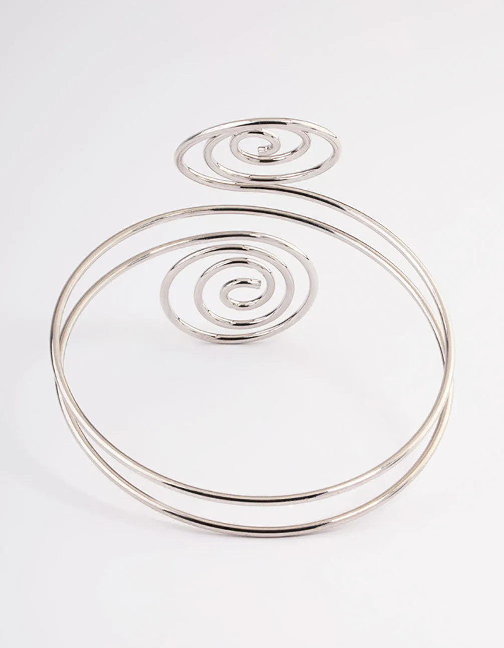 Silver Swirl Arm Cuff