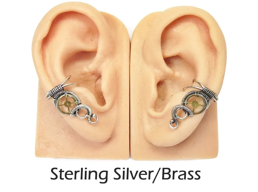 Small, Standard Steampunk Ear Cuff