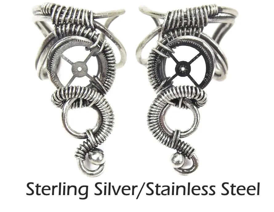 Small, Standard Steampunk Ear Cuff