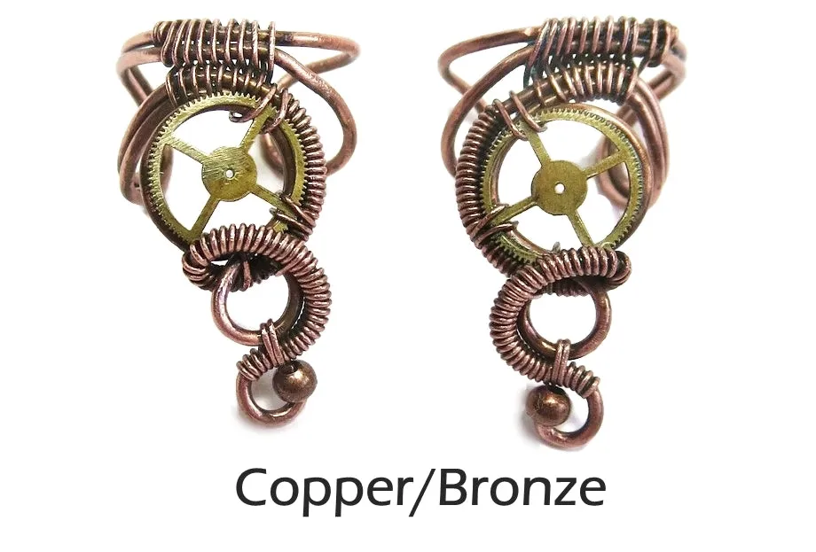 Small, Standard Steampunk Ear Cuff