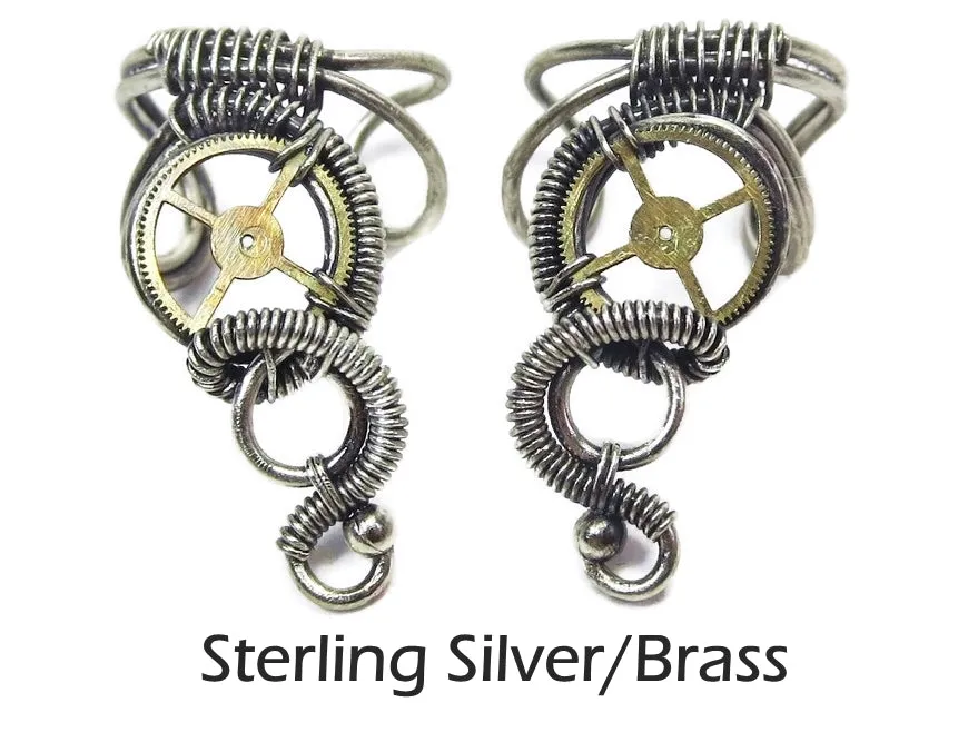 Small, Standard Steampunk Ear Cuff