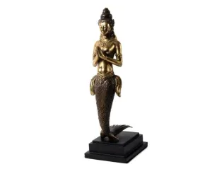 Solid Brass Suvannamaccha Golden Mermaid Figurine