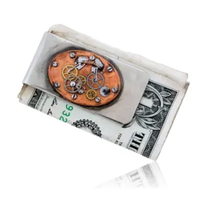 Steam Punk Silver, Copper Money Clip