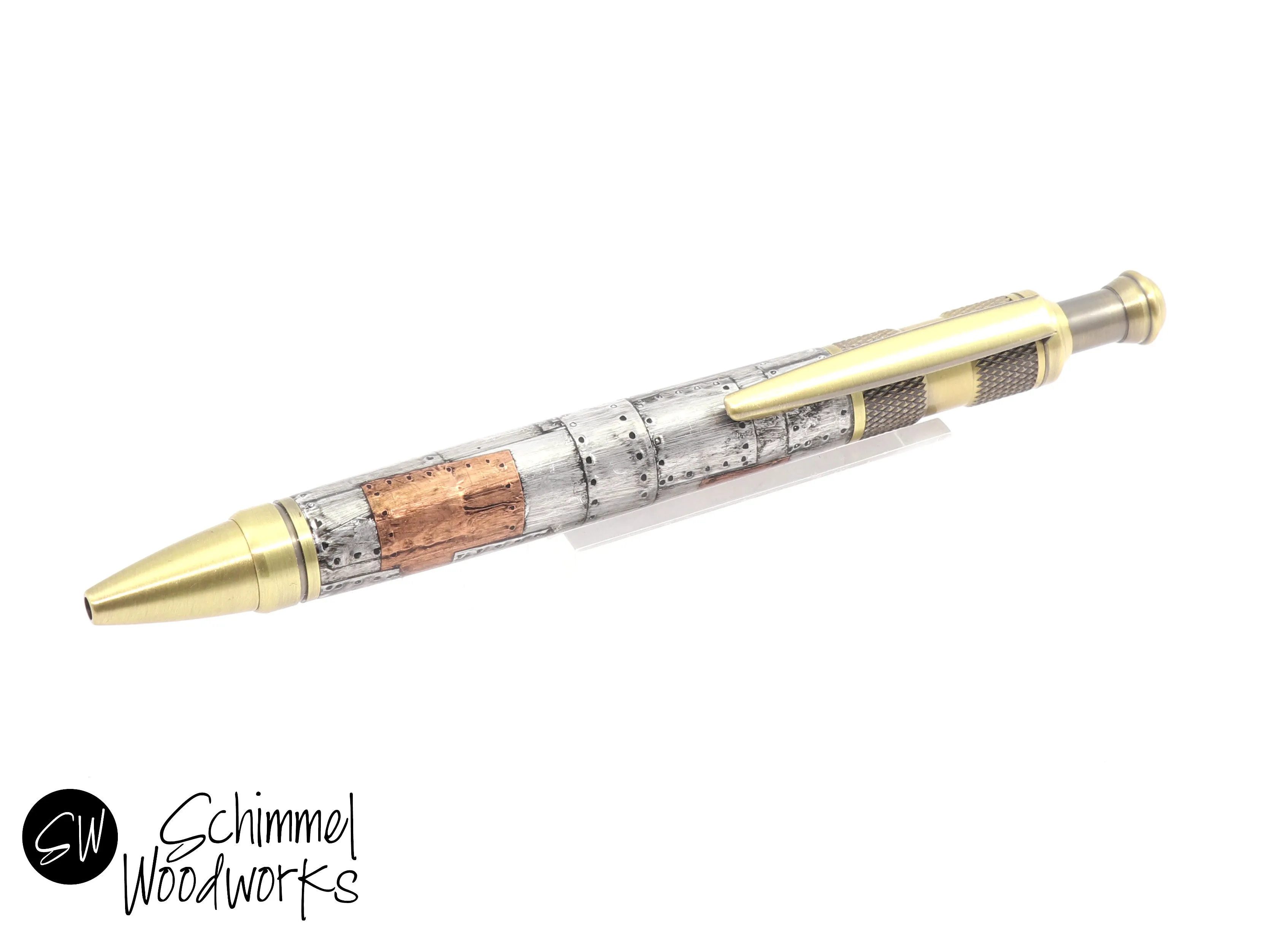 Steampunk Antique Brass Click Pen