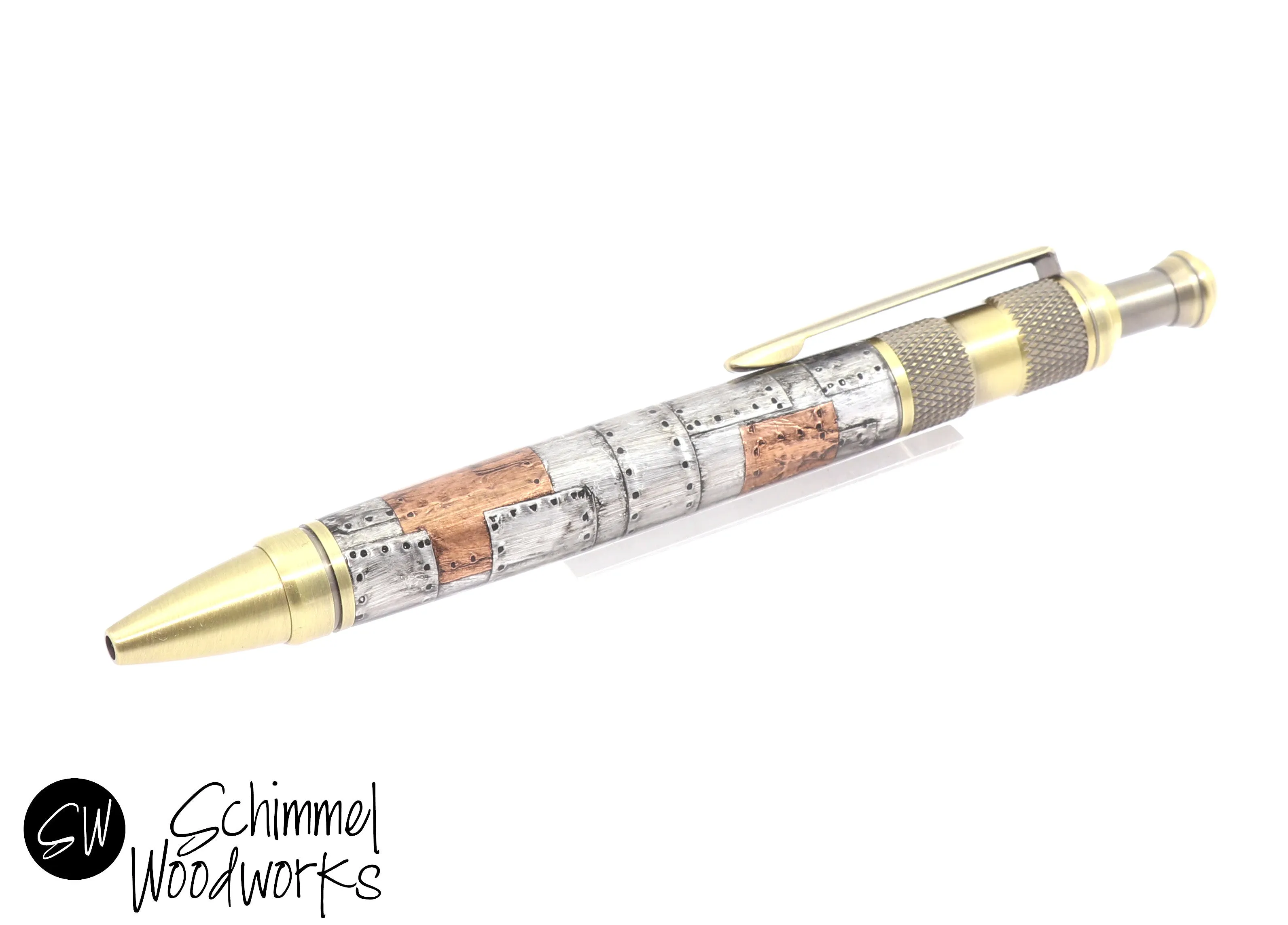 Steampunk Antique Brass Click Pen