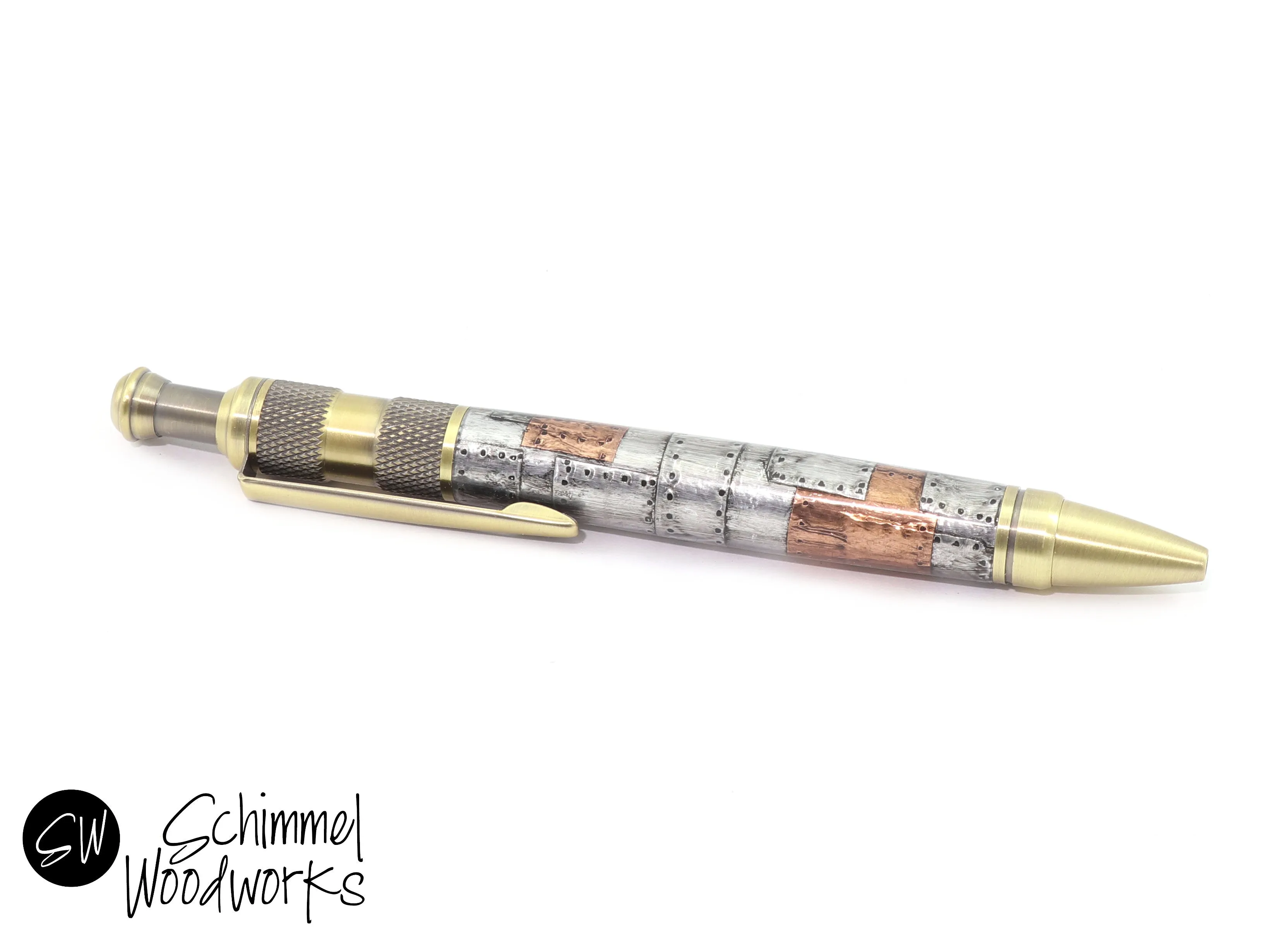 Steampunk Antique Brass Click Pen