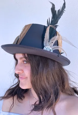 Steampunk Bullets and Brown Feathers Hat (WW)