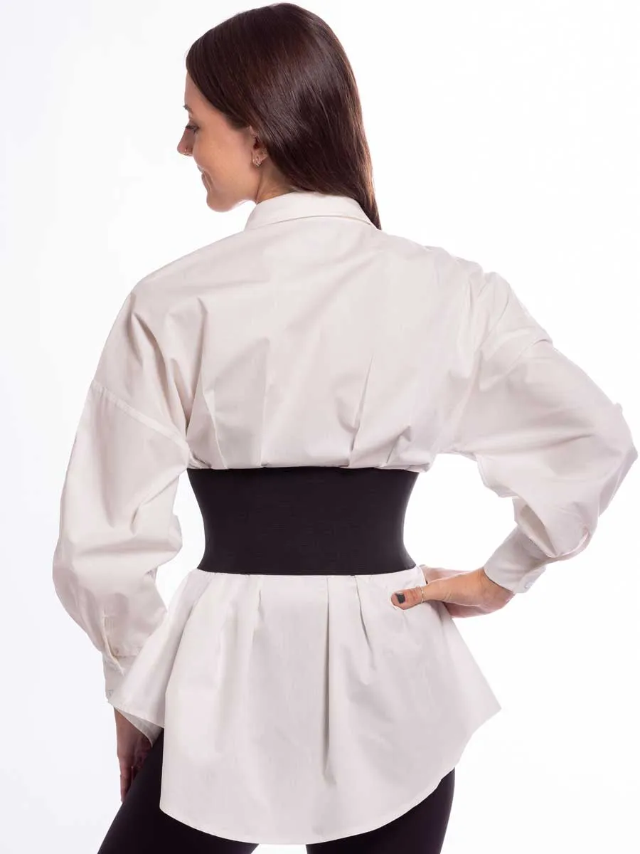 Steampunk Corset Belt with Zipper and Mock Buckles : CB-925