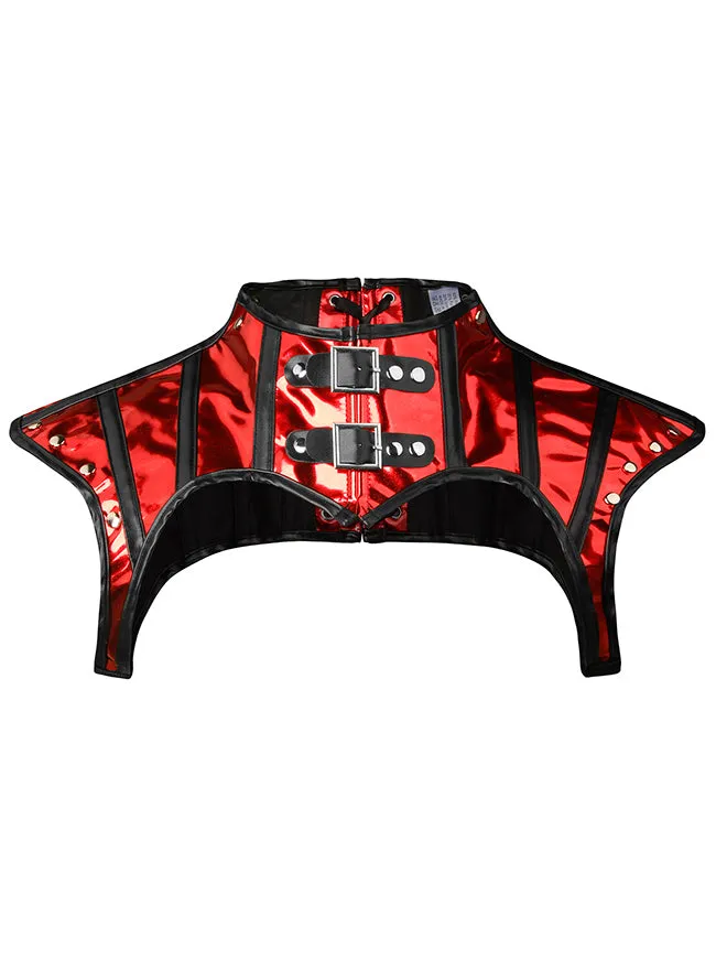 Steampunk Gothic Costume Accessories Leather Jacket Shrug Shoulder Armor