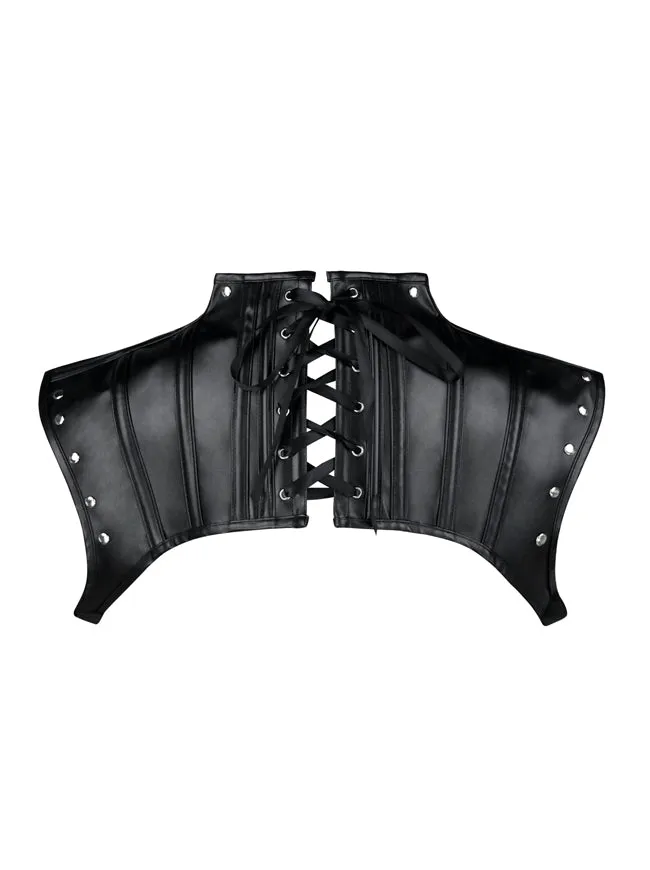 Steampunk Gothic Costume Accessories Leather Jacket Shrug Shoulder Armor