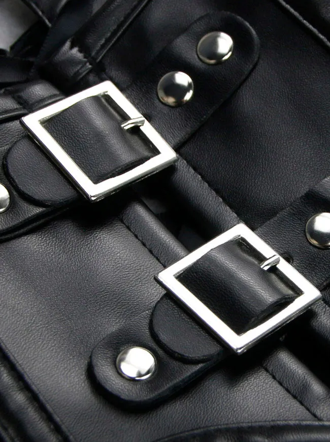 Steampunk Gothic Costume Accessories Leather Jacket Shrug Shoulder Armor