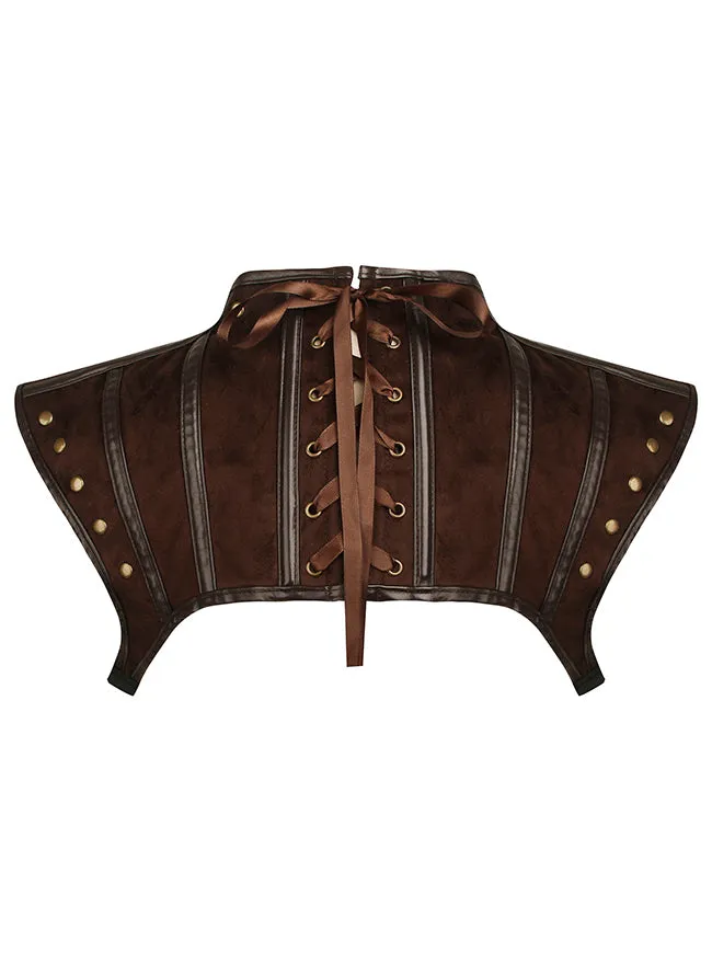 Steampunk Gothic Costume Accessories Leather Jacket Shrug Shoulder Armor