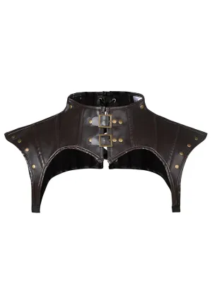 Steampunk Gothic Costume Accessories Leather Jacket Shrug Shoulder Armor