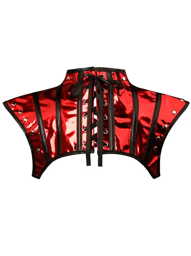 Steampunk Gothic Costume Accessories Leather Jacket Shrug Shoulder Armor