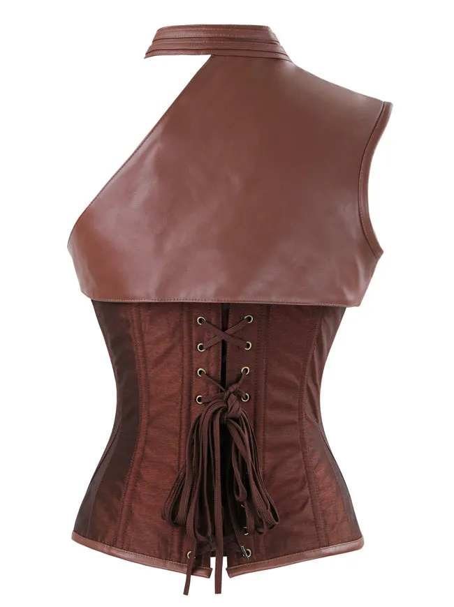 Steampunk Gothic Heavy Strong Steel Boned Corset with Zipper