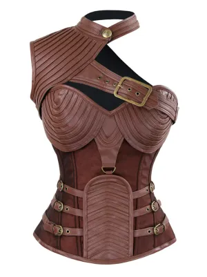 Steampunk Gothic Heavy Strong Steel Boned Corset with Zipper