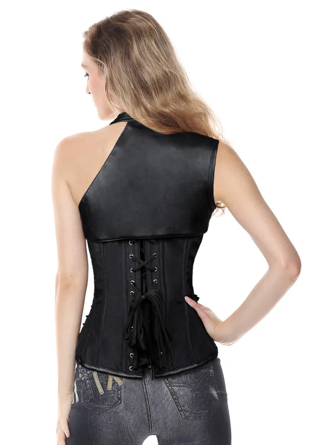 Steampunk Gothic Heavy Strong Steel Boned Corset with Zipper